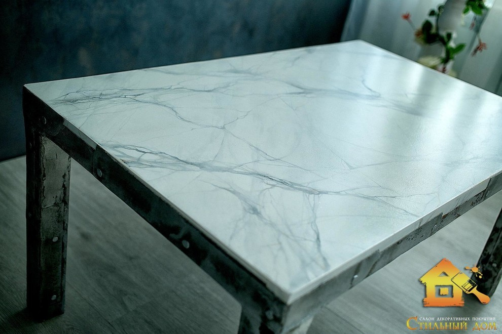 Имитация мрамора на мебели