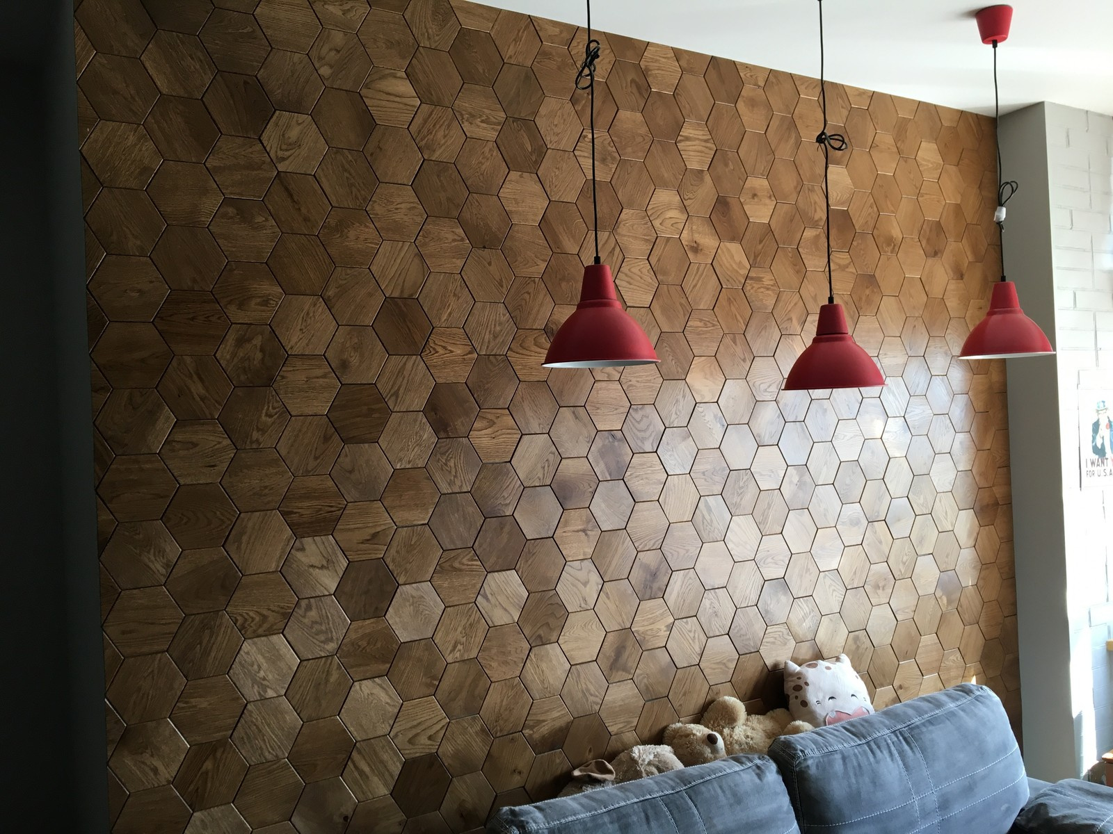 Hexagon, шестигранник, соты из массива