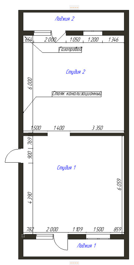 Дизайн квартиры студии г.Махачкала