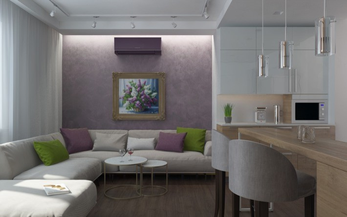 Проекты студии Дизайна ORIGAMI с использованием декоративной штукатурки