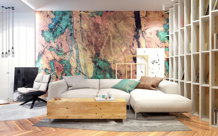 Проекты студии Дизайна ORIGAMI с использованием декоративной штукатурки