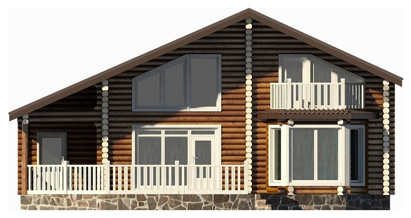 Дом из оцилиндрованного бревна ЛАДОГА 159 м2