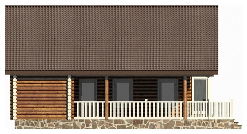 Дом из оцилиндрованного бревна ЛАДОГА 159 м2