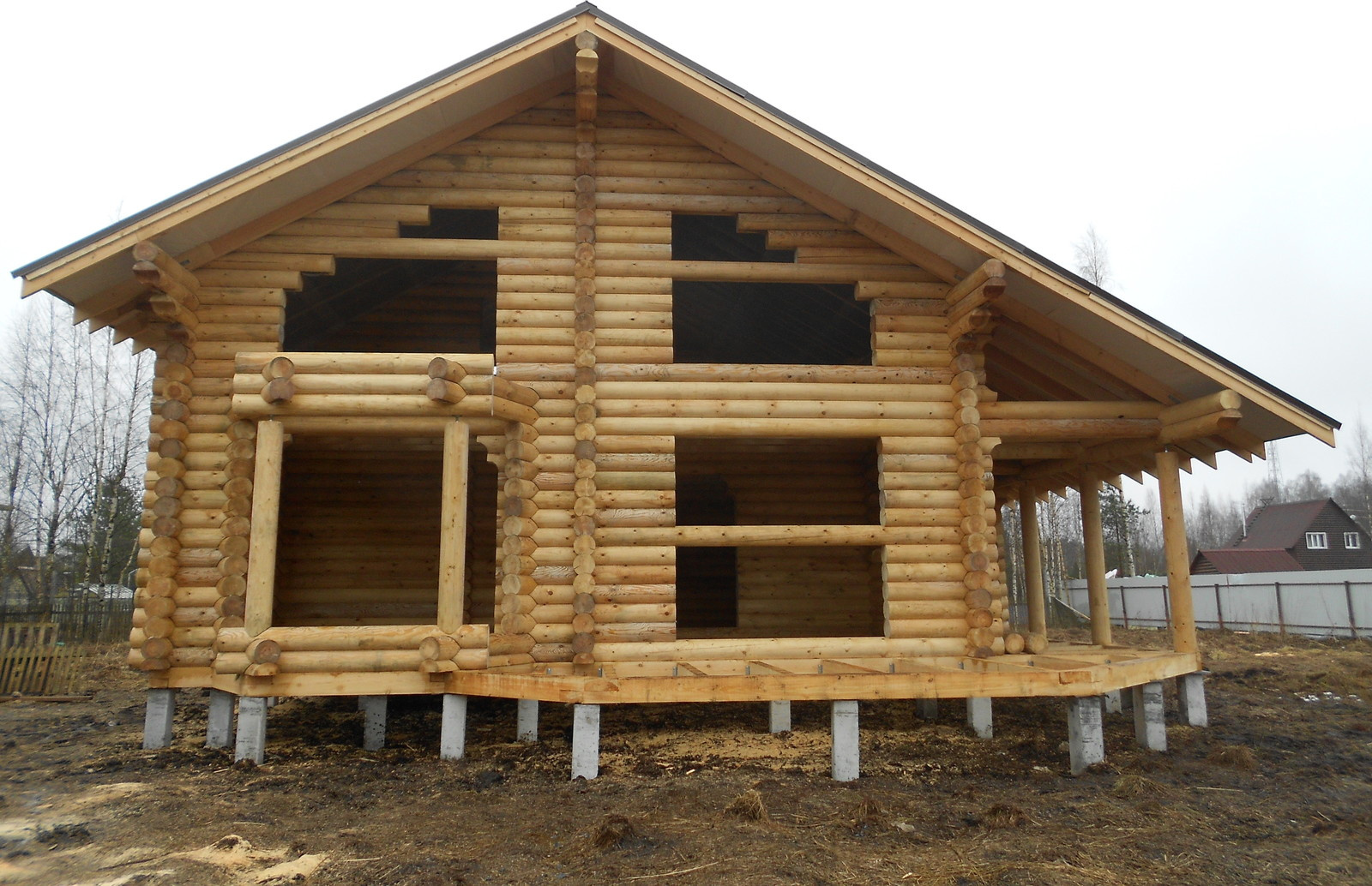 Дом из оцилиндрованного бревна ЛАДОГА 159 м2
