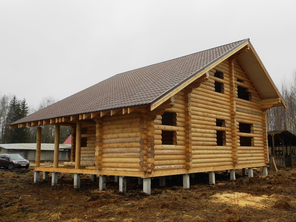 Обложка проекта: Дом из оцилиндрованного бревна ЛАДОГА 159 м2