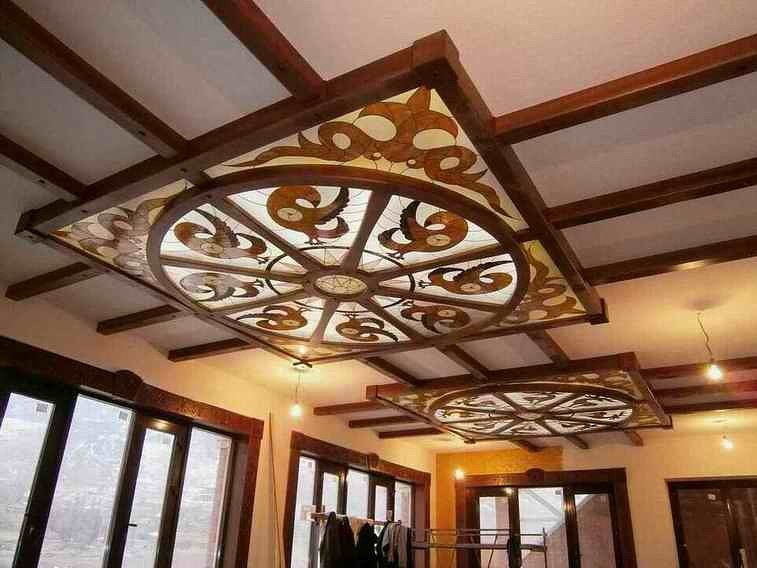 Потолок на даче. Северная Осетия. Куртатинское ущелье. Фиагдон.