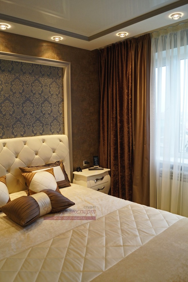 Шторы и покрывало в бархатную спальню