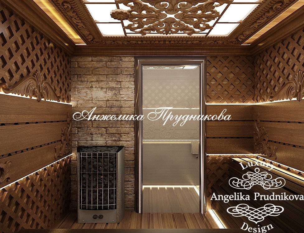 Интерьер сауны в классическом стиле