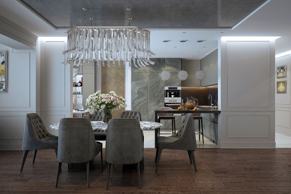 Квартира на Красной Пресне - современный стиль с элементами классики