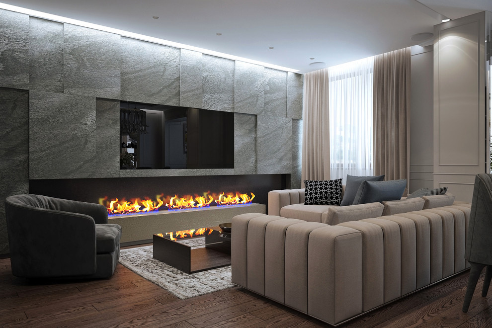 Квартира на Красной Пресне - современный стиль с элементами классики