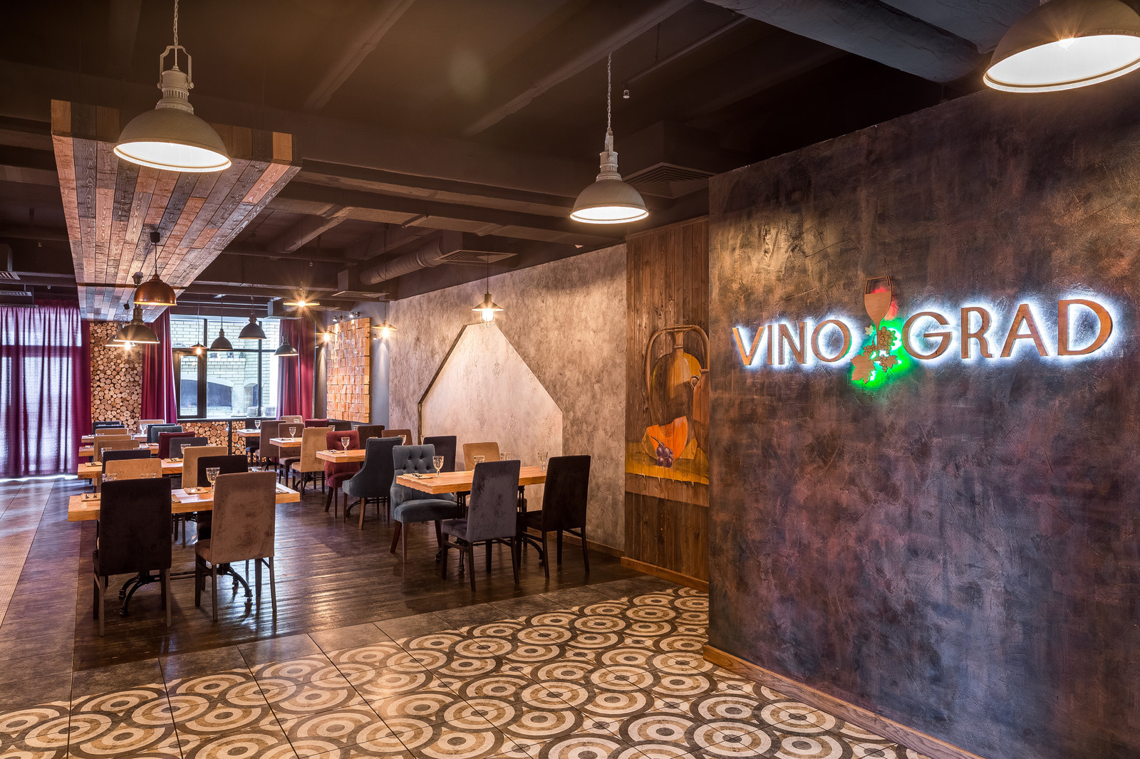 Ресторан Vinograd, грузинский зал