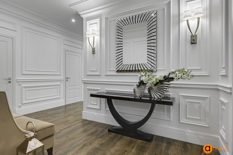Дизайн прихожей в белом цвете