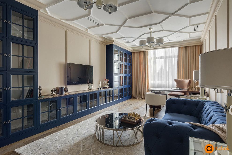 Дизайн кабинета в стиле неоклассика