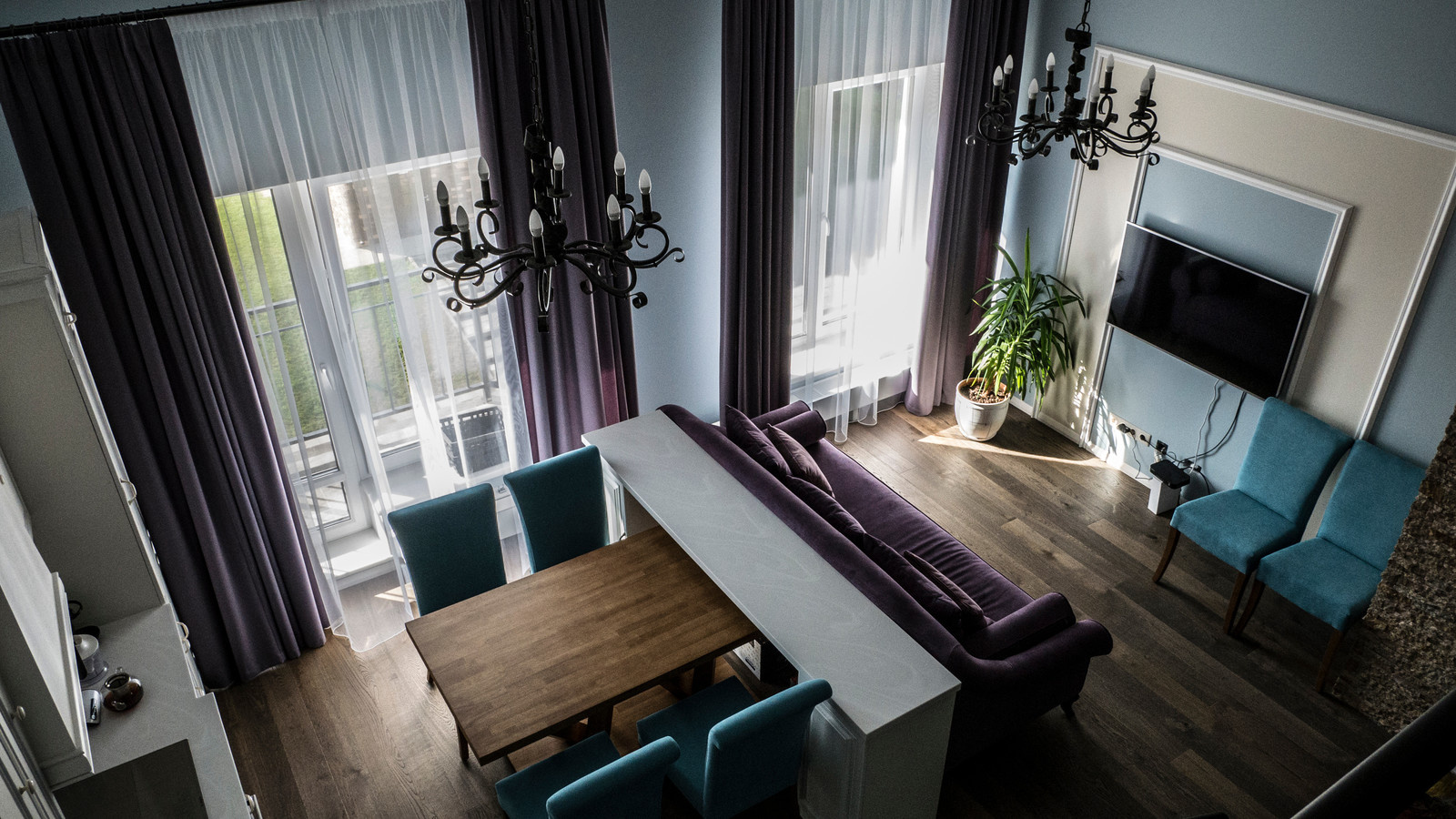 Шторы для гостиной в ЖК Ангелово.