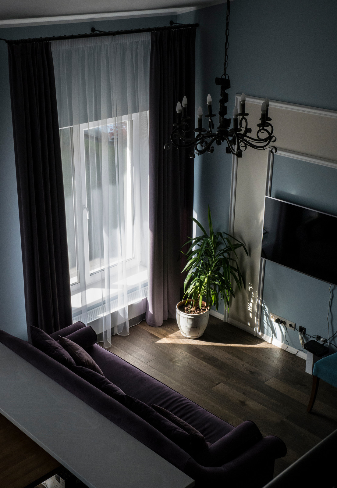 Шторы для гостиной в ЖК Ангелово.