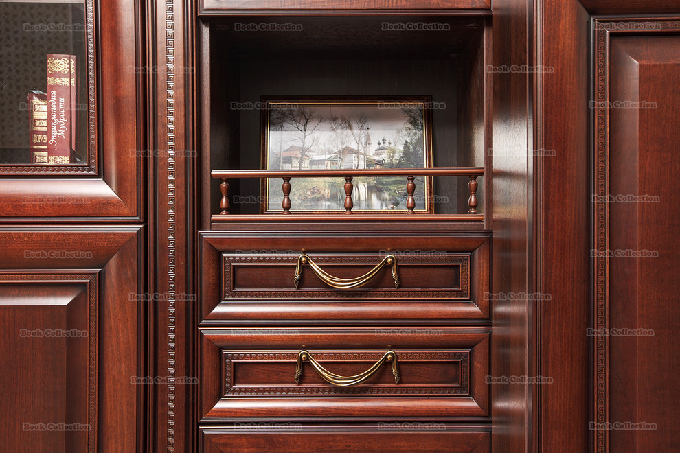 Обложка проекта: Раздвижная библиотека в классическом стиле для домашнего кабинета