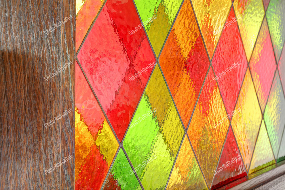 Стеллаж - перегородка из массива и шпона с раздвижными дверьми в коттедж