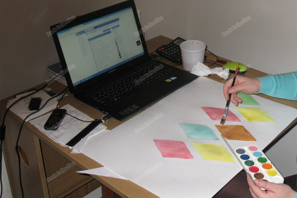 Ручная прорисовка витража в масштабе 1 к 1