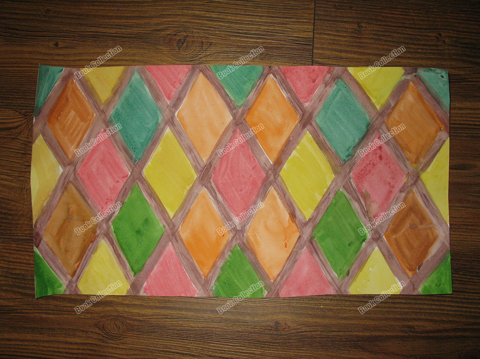 Вариант витража в цвете, вариант 1