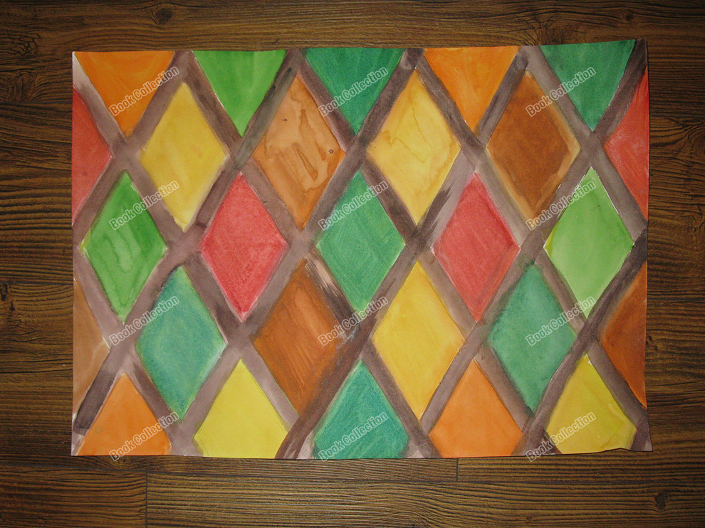 Вариант витража в цвете, вариант 2