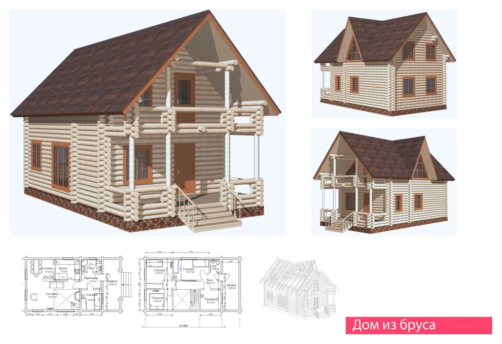 Обложка проекта: Дом из бревна