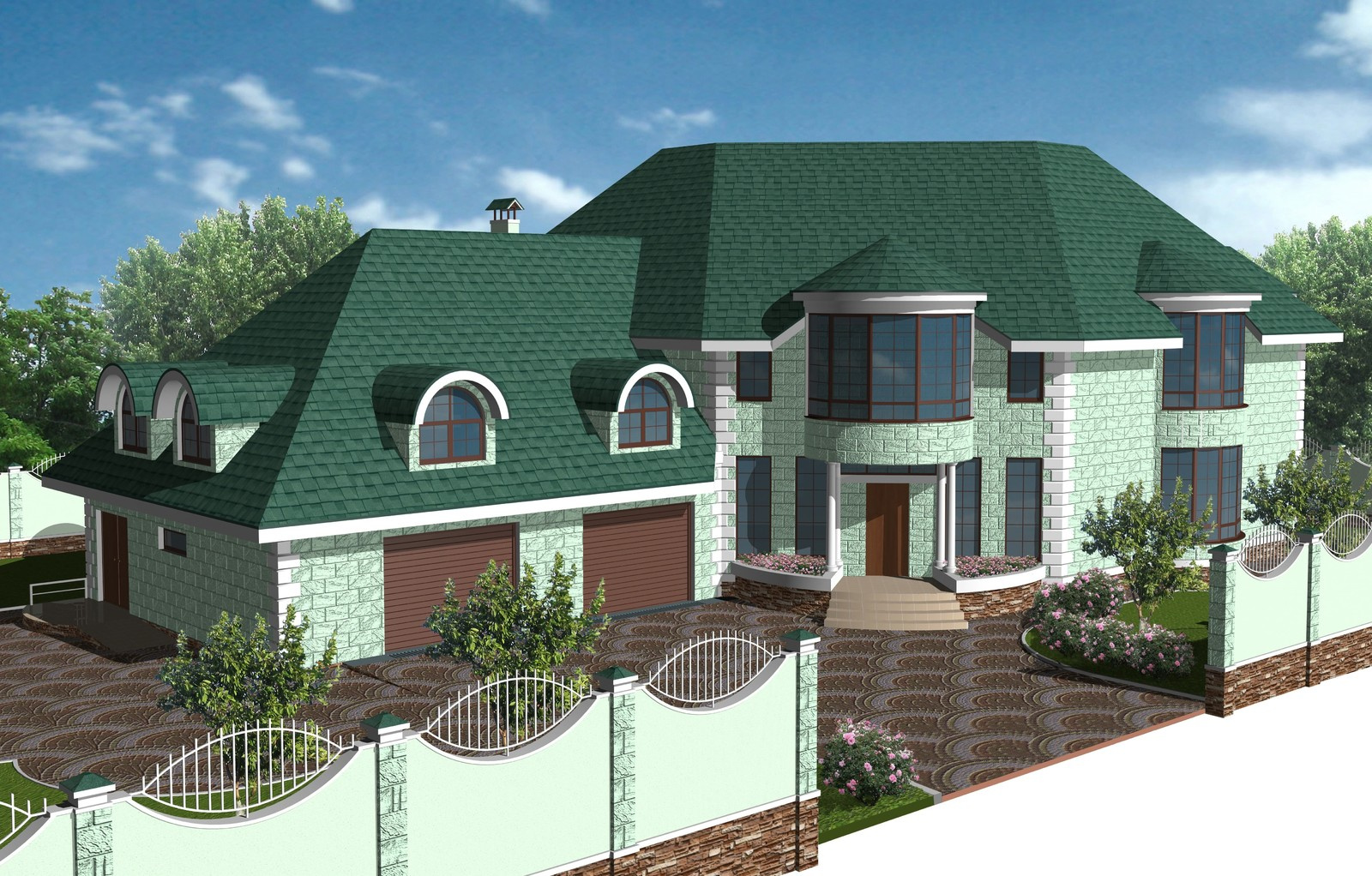 Обложка проекта: Коттедж "Изумрудный берег"