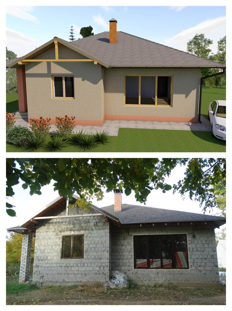 Одноэтажный жилой дом с подвалом