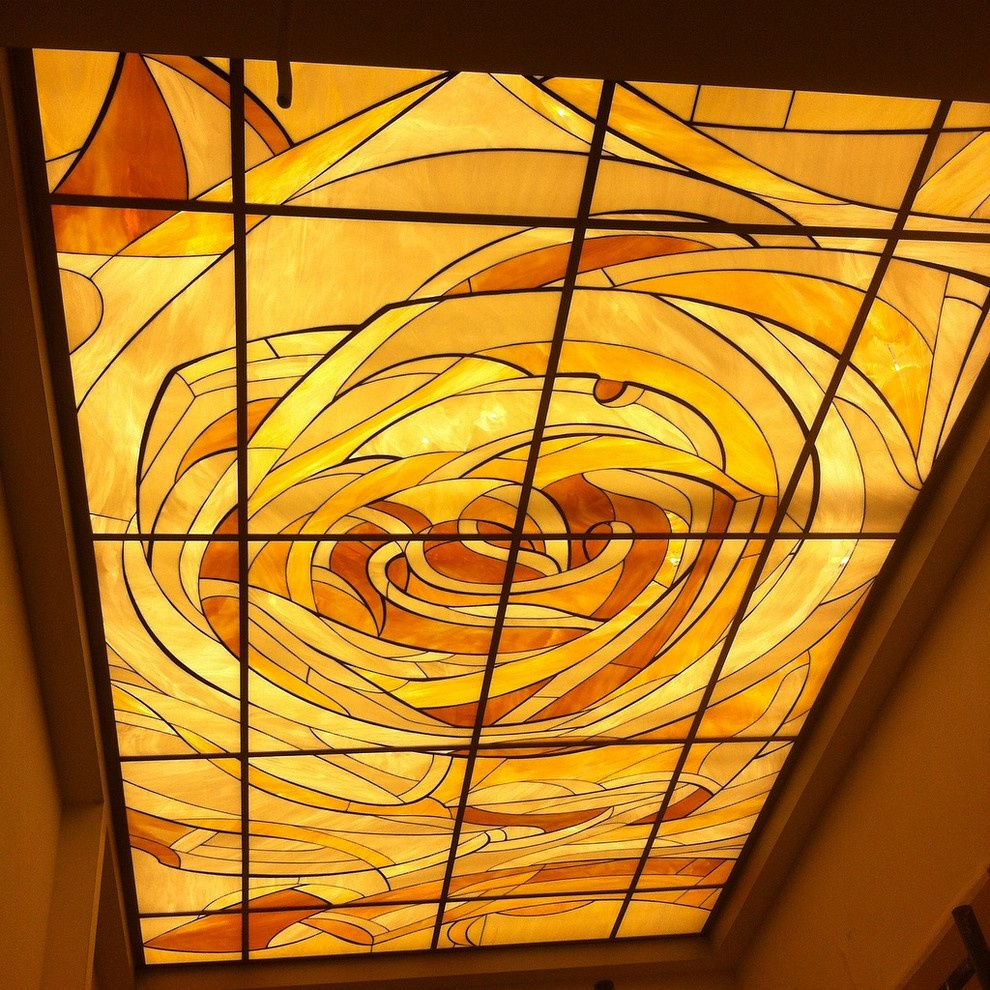 роза потолочный витраж