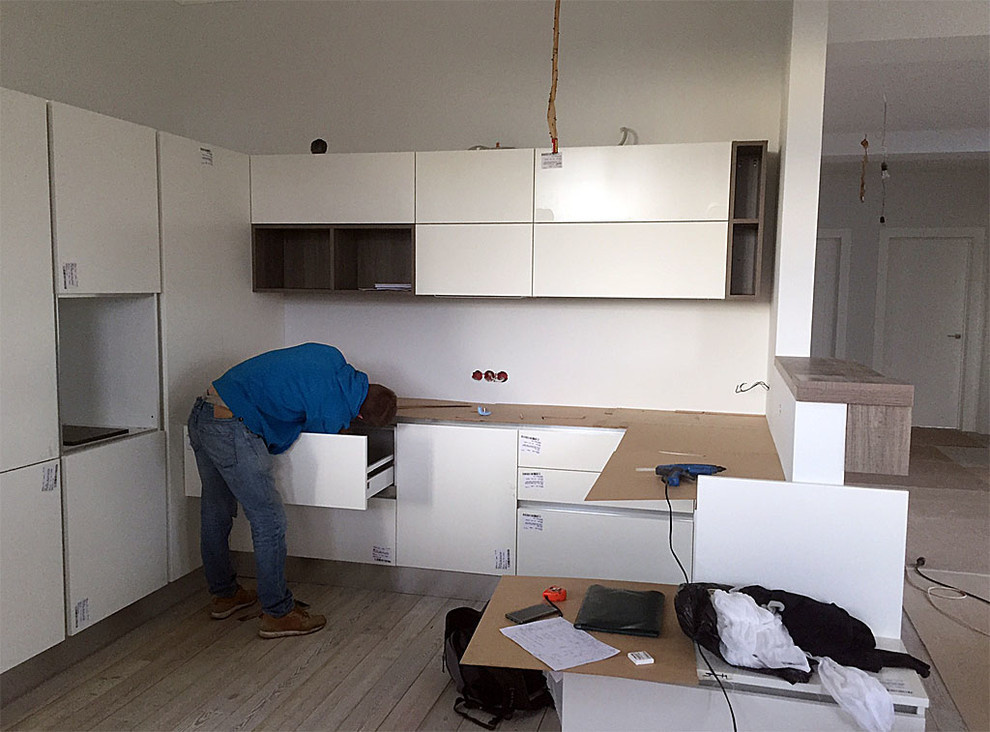 Выклейка лекала столешницы