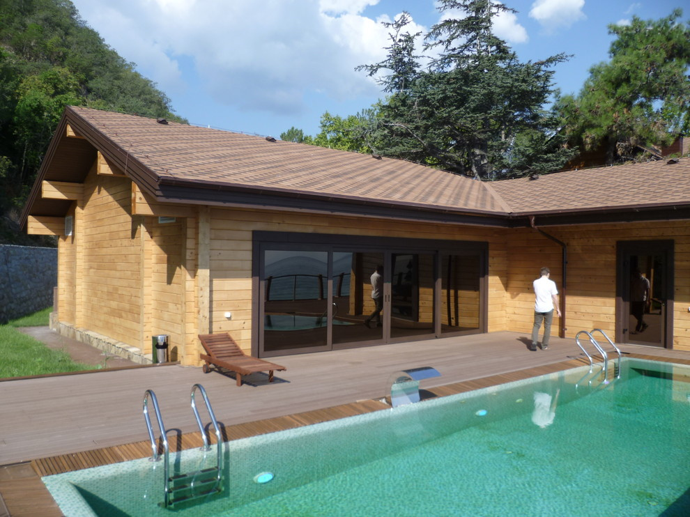 Дом из бруса. Архитектура и дизайн интерьера.