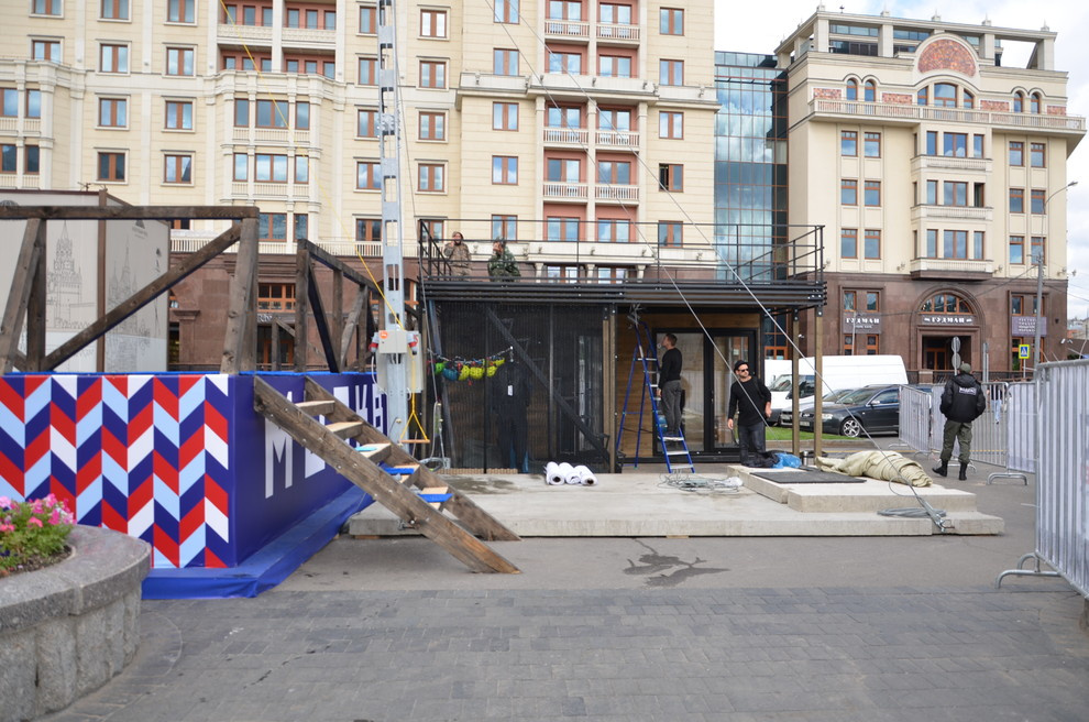 Раздевалка для мероприятия на Красной площади