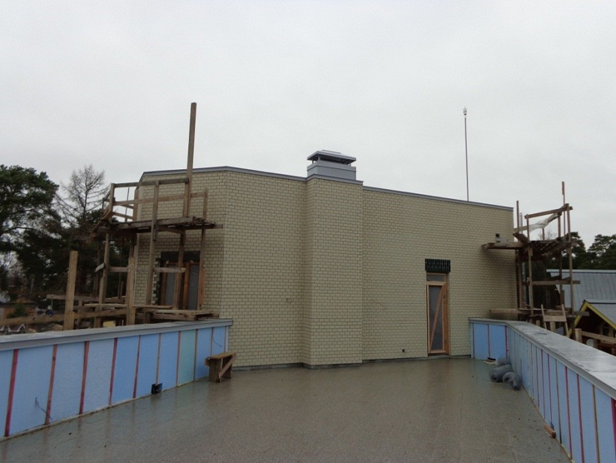 Фасад из клинекрного кирпича