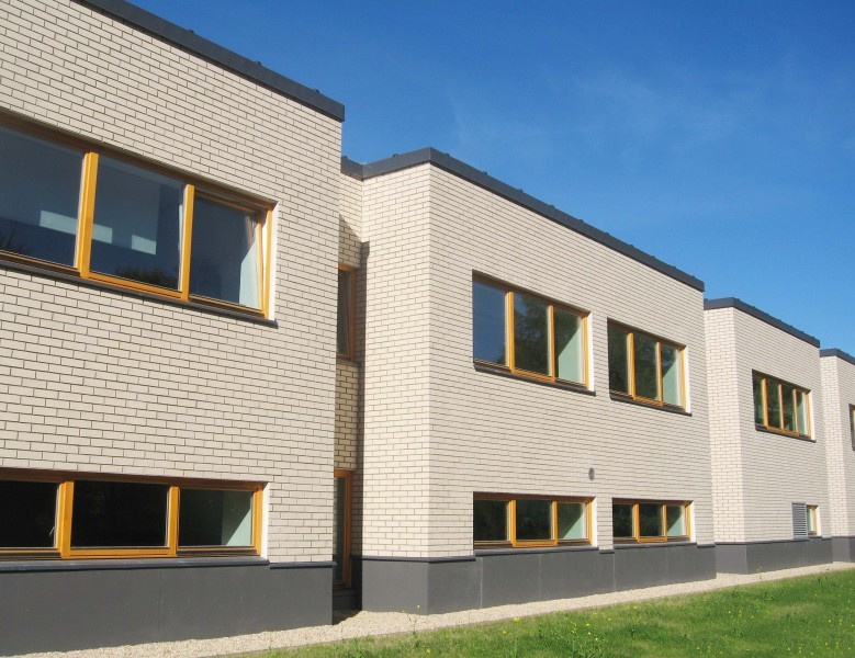 Фасад из клинекрного кирпича