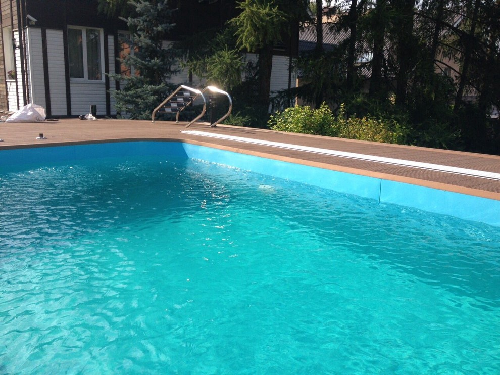 Монтаж Террасы вокруг бассейна