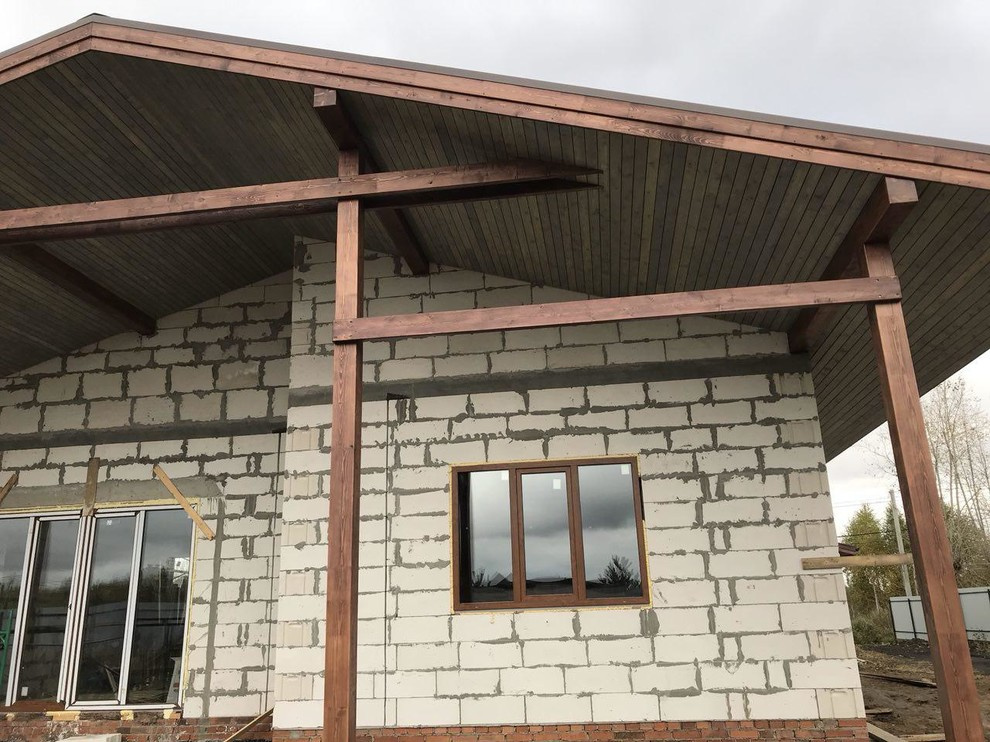 Дом с гаражом в стиле шале