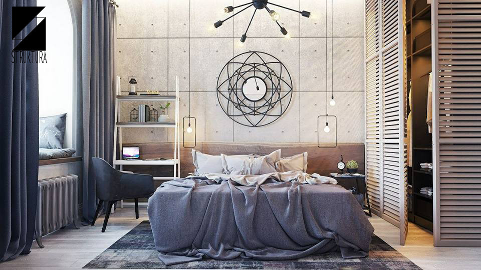 Спальня в стиле Loft
