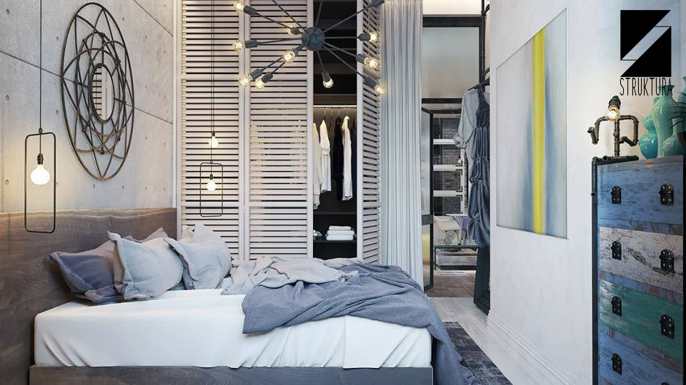 Спальня в стиле Loft