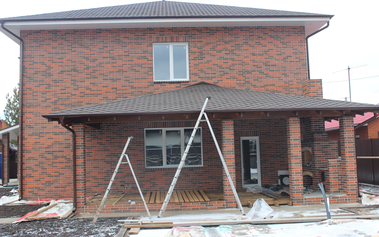 Проектирование. Строительство. Дом из кирпича. Площадь 400 кв.м.