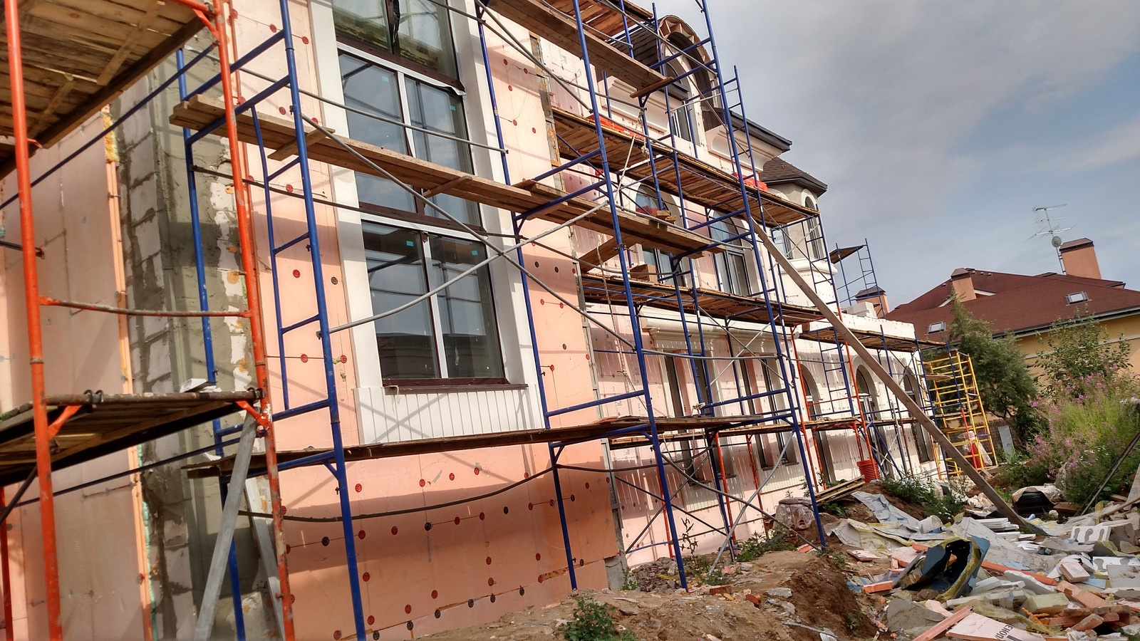 Ремонт фасада коттеджа