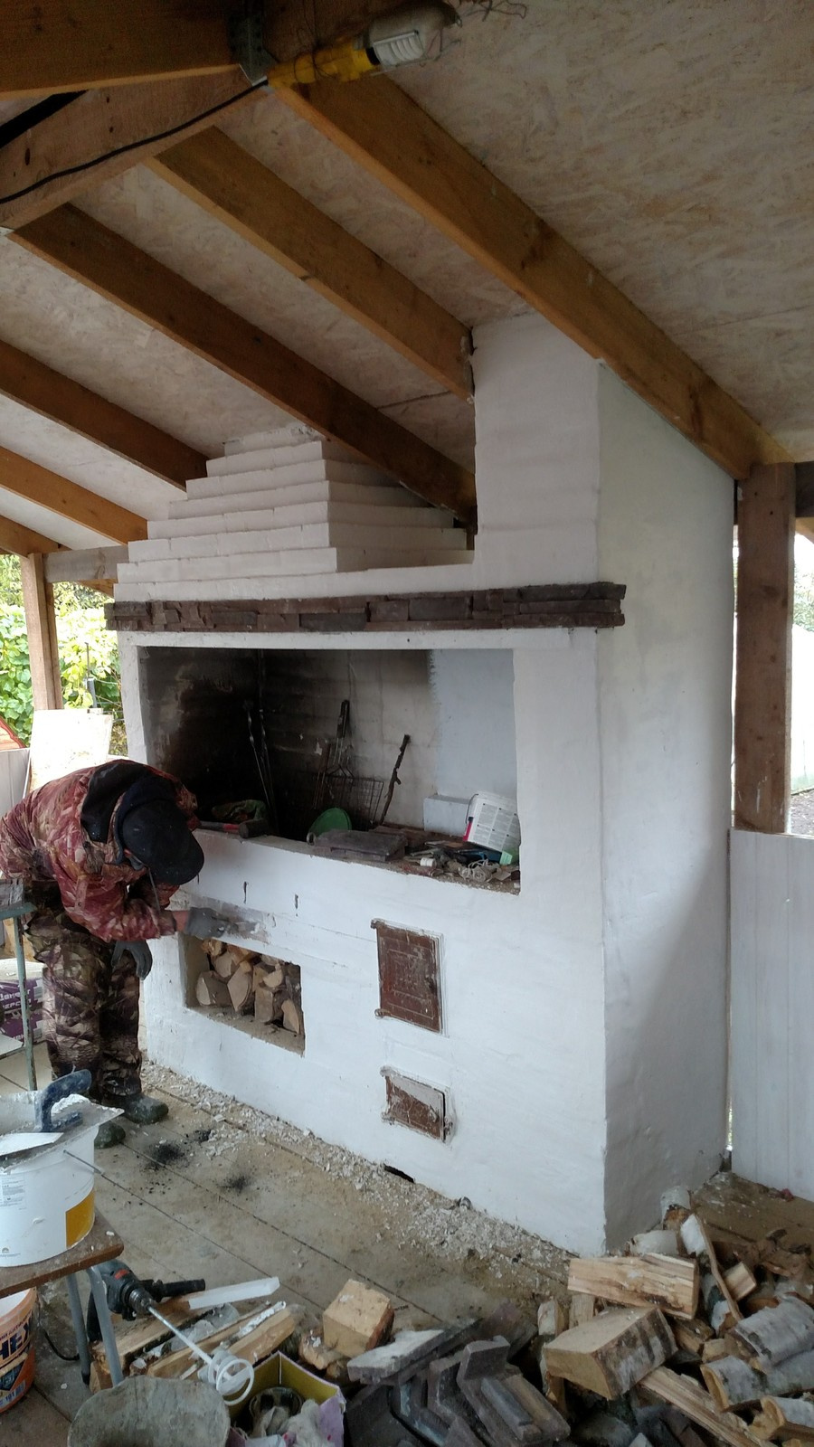 садовая беседка с печью