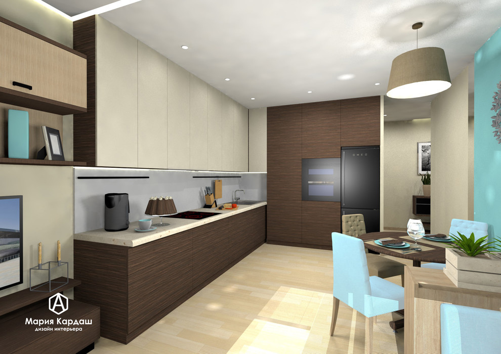 Обложка проекта: 4-комнатная квартира в современном стиле, ЖК Солнечный город, 5 очередь, Пермь