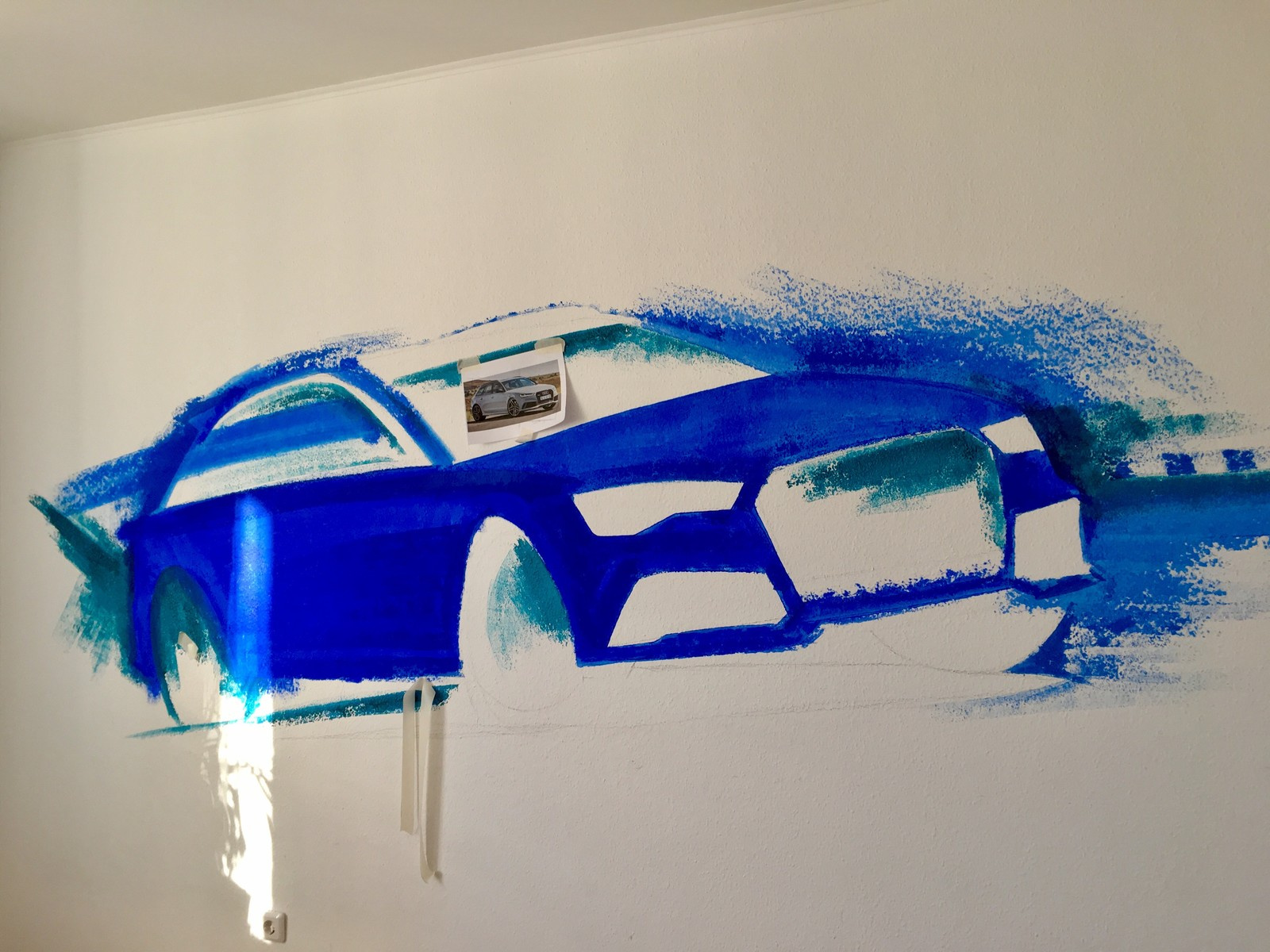 Рисунок в детской "audi RS6"