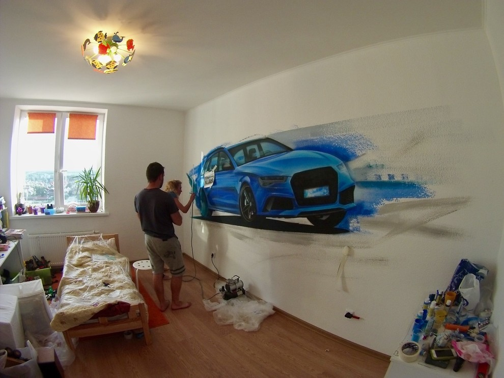 Рисунок в детской "audi RS6"