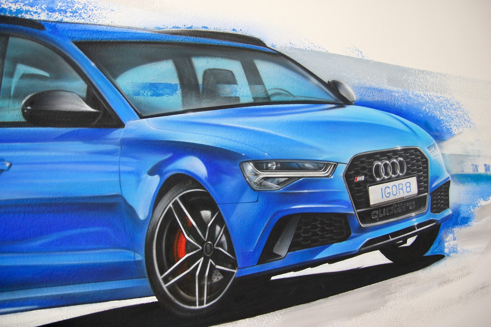 Рисунок в детской "audi RS6"