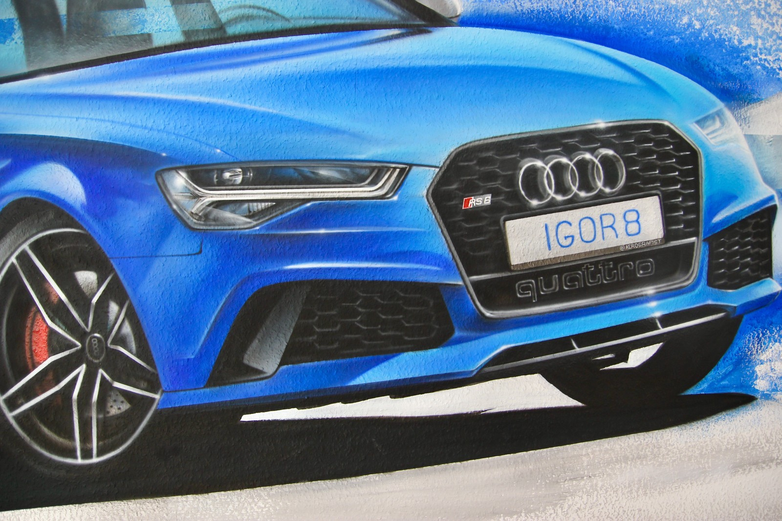 Рисунок в детской "audi RS6"