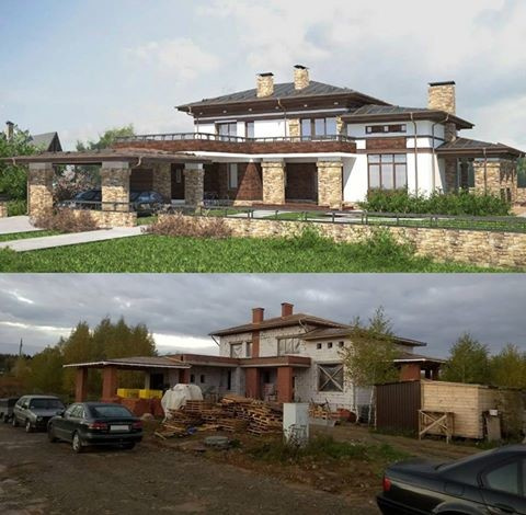 Проект дома в стиле Райта