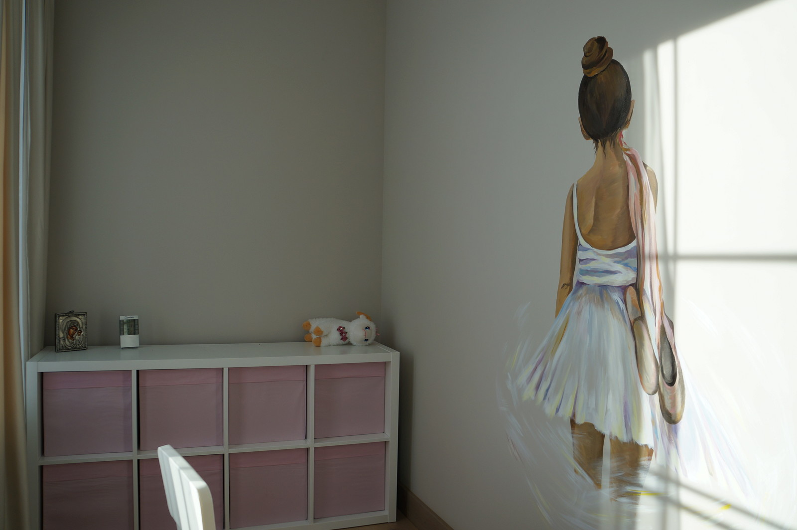 Роспись стен в детской балерина