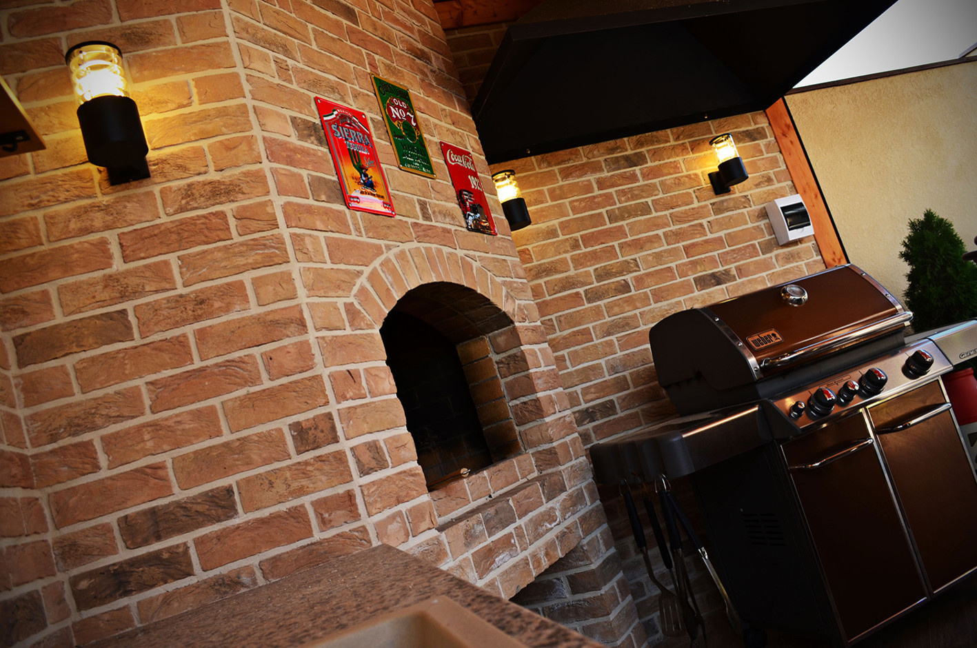 Летняя кухня с навесом