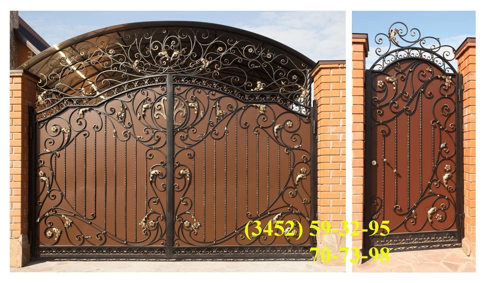 Кованые ворота собственного производства