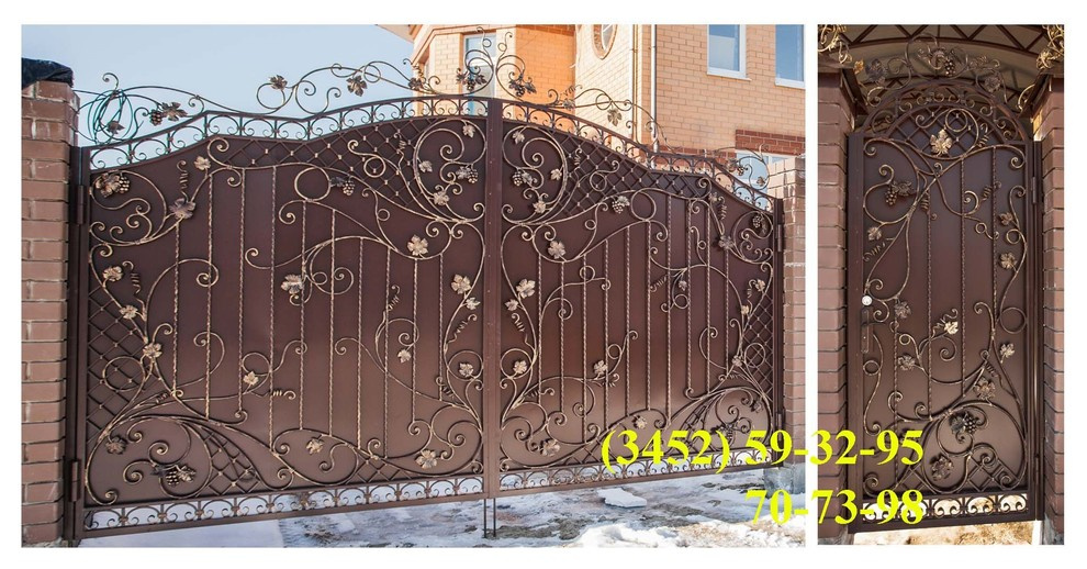 Кованые ворота собственного производства